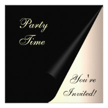 Événement noir crème élégant d'anniversaire carton d'invitation