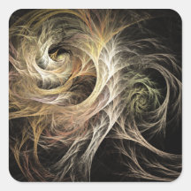 Évoluez la fractale de flamme stickers carrés