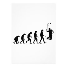 Évolution de badminton invitations personnalisées