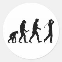 Évolution de golf autocollants ronds