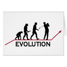 Évolution de golf cartes de vœux