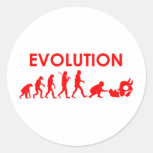 Évolution de Jiu Jitsu Autocollant Rond
