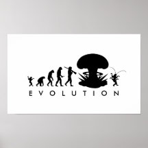 Évolution de l'homme - hausse du cancrelat poster