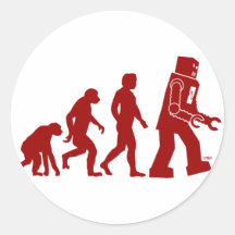 Évolution de robot - de l'homme dans des robots adhésifs ronds