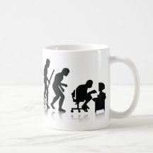 Évolution des mordus de l'informatique mug à café