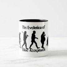 Évolution drôle de parodie de l'homme tasse à café
