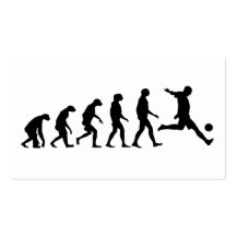 Évolution du football carte de visite