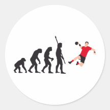 évolution handball autocollant rond