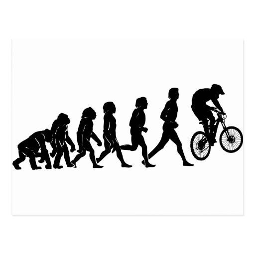 Évolution inclinée carte postale