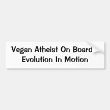 Évolution végétalienne/athée adhésif pour voiture