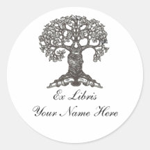 Ex-libris d'arbre de lecture adhésifs