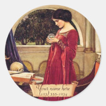 Ex-libris de Pre-Raphaelite de boule de cristal Autocollants