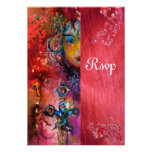 EXCALIBUR, rouge lumineux, rsvp bleu Invitations