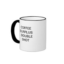 EXCÉDENT DE CAFÉ - DOUBLE TIR MUGS À CAFÉ