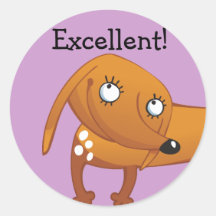 Excellents autocollants de récompense - chiot