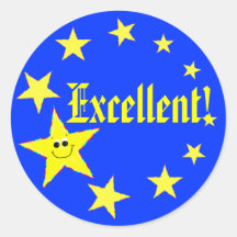 Excellents autocollants d'école d'étoiles
