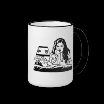 Excuses à rester à la maison de la tasse de travai tasses