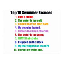 Excuses de nageurs de Top Ten Carte Postale