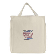 EXPLOREZ UN MONDE DES BALEINES ! SAC FOURRE-TOUT BRODÉ