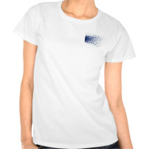Explosion bleue de musique sur le blanc t-shirts