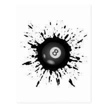 Explosion de billard carte postale