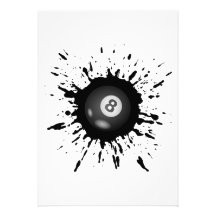 Explosion de billard invitation personnalisée