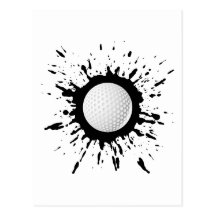 Explosion de golf cartes postales