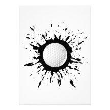 Explosion de golf faire-part personnalisables
