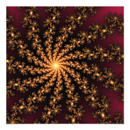 Explosion d'or - conception de fractale photos sur toile