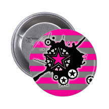 Explosion rose d'étoile badges