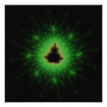 Explosion verte de Mandelbrot Photos Sur Toile