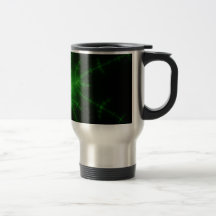 Explosion verte rougeoyante de fractale mugs