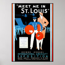 Exposition internationale vintage d'avions poster