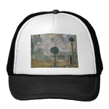 Extérieur de la station de Saint-Lazare (1877) Casquettes