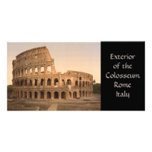 Extérieur du Colosseum, Rome, Italie Cartes De Vœux Avec Photo