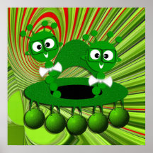 Extraterrestre dans l'ovni poster
