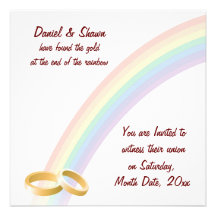Extrémité de l'arc-en-ciel carton d'invitation