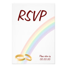 Extrémité de l'arc-en-ciel cartons d'invitation