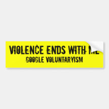 Extrémités de violence avec moi autocollant de vol adhésif pour voiture