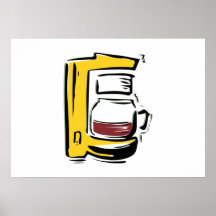 Fabricant de café affiches