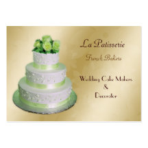 fabricants verts de gâteau de mariage d'or modèle de carte de visite