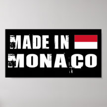 Fabriqué au Monaco Affiche