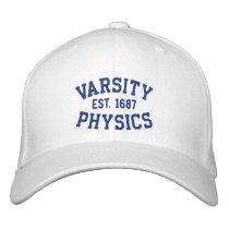 FAC, PHYSIQUE, EST. 1687 bleus et blancs casquettes brodées
