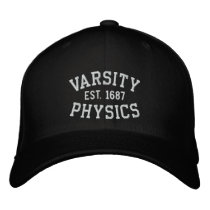 FAC, PHYSIQUE, EST. 1687 noirs et blancs casquettes brodées