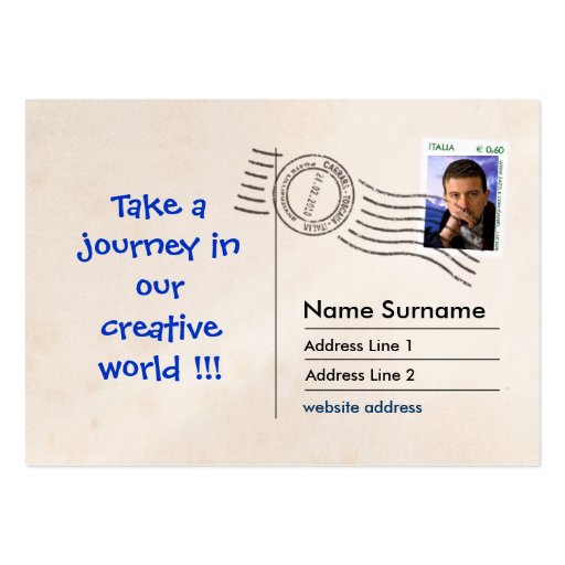 Fac-similé de carte postale carte de visite