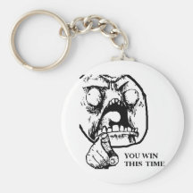 Fâché vous gagnez ce visage de fois porte-clef