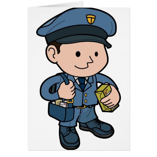 facteur ou Courrier-man Carte De Vœux