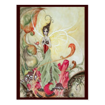 Faery de grenat cartes postales