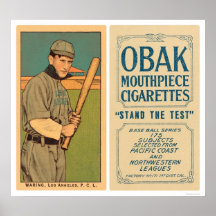 Faire attention au base-ball 1910 de Los Angeles Affiche