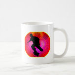 Faire de la planche à roulettes sur Starburst fluo Mug À Café